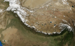 Himalayas land satelite